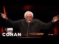 Bernie sanders reads from his grammynominated romance novel  conan on tbs