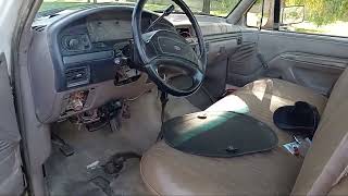 Farm Truck 1995 Ford F250 Powerstroke Turbo Diesel 4x4 Rare Single Cab WALKAROUND