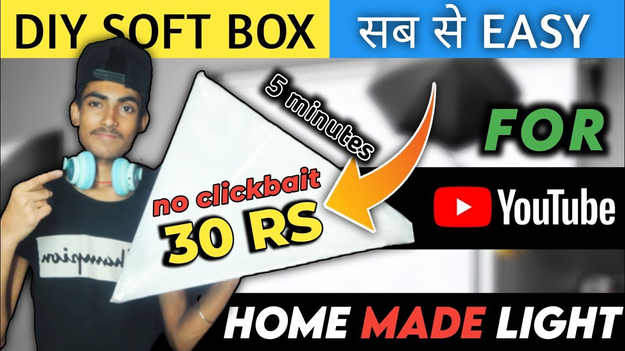 How to make soft box lights at home in 30 Rupees Easy Softbox
