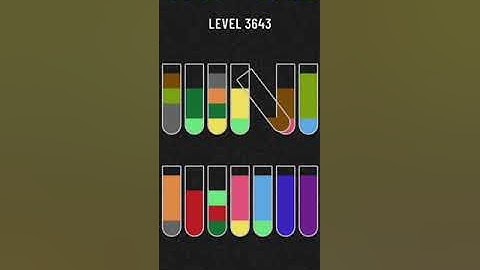 water sort puzzle level 3643