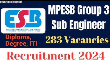 MPESB NEW VACANCY 2024 | FULL Notification MPESB 2024 | MPESB k form kaise bhare | MPESB diploma iti