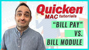 Quicken for Mac Tutorial: "Bill Pay" vs the Bill Module