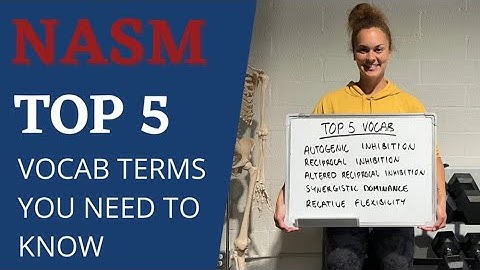 NASM TOP 5 VOCAB TERMS YOU NEED TO KNOW | ACT7VE