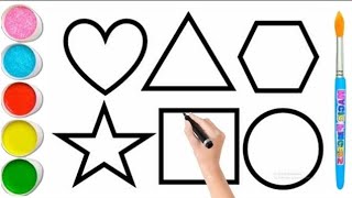 Learn Shapes for Kids 🟡 | Shapes Name and Drawing for Toddlers