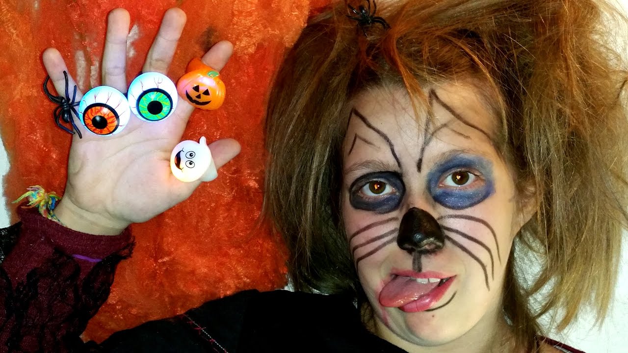 Finger Family Halloween with Scary and Funny Black Cat Witch 
