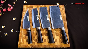 DAO PHÚC SEN, BỘ  DAO THÉP NHÍP _ HÀNG CHUẨN CỦA HTX DAO PHÚC SEN