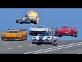 Koenigsegg hypercars vs formula jet engine  drag race 20 km