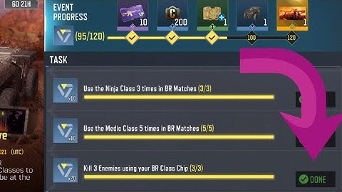 Call Of Duty Mobile Kill 3 Enemies using your BR Class Chip Task Complete