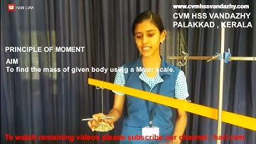 Principle of Moment or Moment Bar experiment