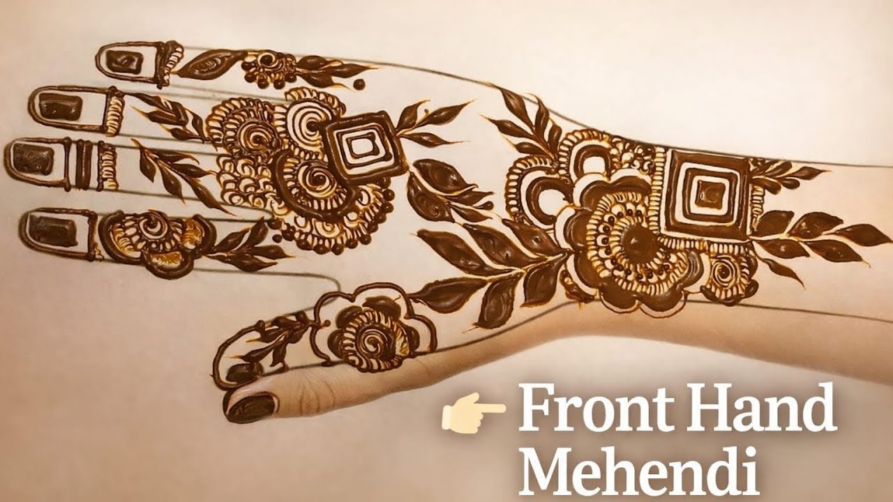 Easy Front Hand Mehendi Design for Beginners ✨ @live #mehendi #mehendidesign #frontmehendi 