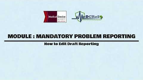 [ MeDCReSt ] MPR Module - 2) How to Edit Draft Reporting