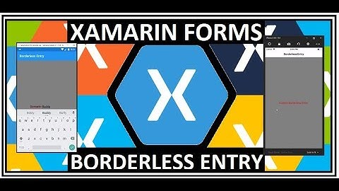 Xamarin Form Borderless Entry