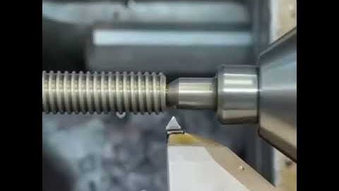 Threading a Bolt machining Industrial manufacturing