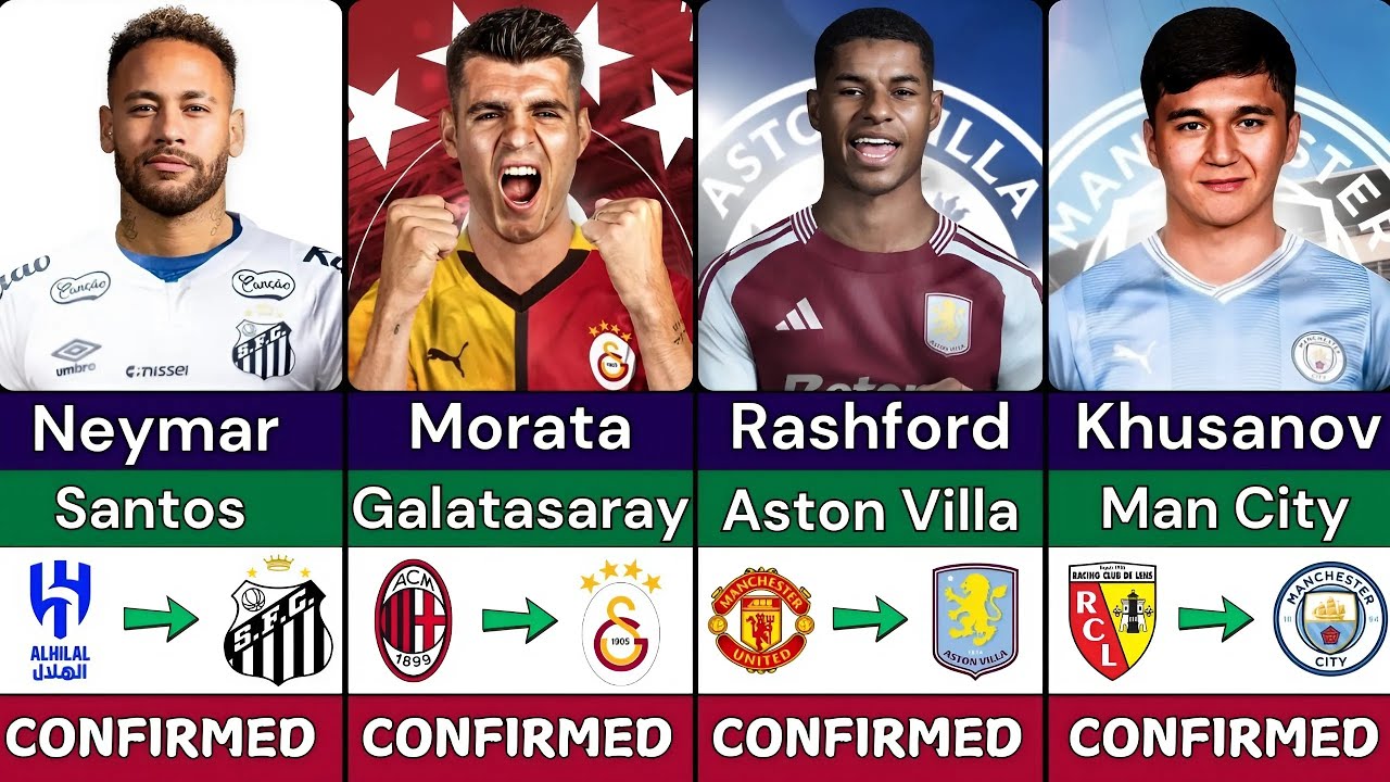100 Confirmed January Transfers 2025!🔥😜 Ft. Rashford, Neymar, Antony