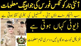 Anti norcotics force ANF selery duty and physical test information| anf force joing information