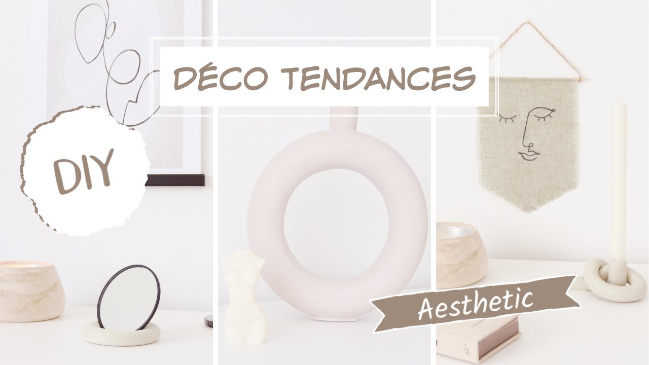 DIY DÉCO  3 objets TENDANCES avec presque rien - AESTHETIC diy (facile et  rapide!) 