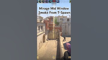 Mirage Mid Window Smoke From T-Spawn in CS2 #gaming #cs2 #cs2lineups