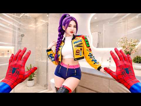 Spider-Man Escapes from Crazy K-POP Girls in Love (POV Love Best)