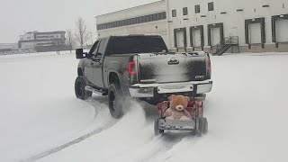 Snow Drifting with a LOADED TRAILER by Pierce Edelbrock 402 views 6 years ago 22 seconds