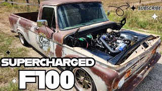 I Supercharged My Daughters 1963 F100 Unibody!! She Isn't happy about it.