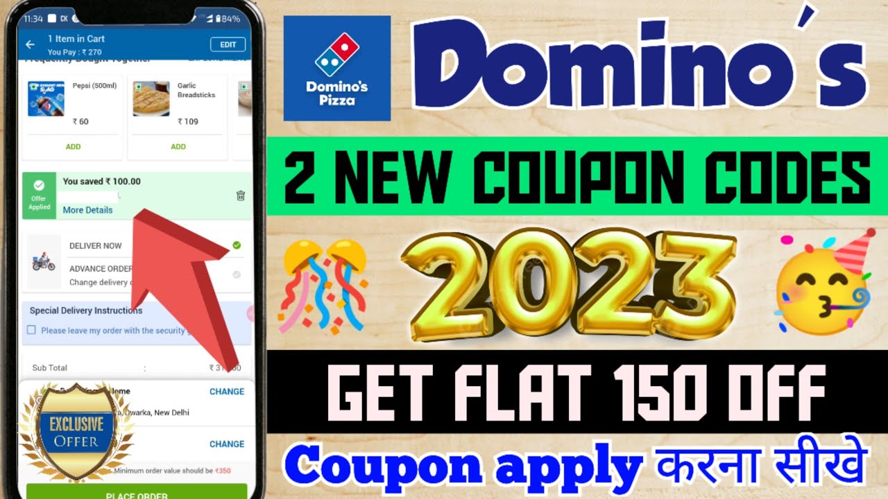 Dominos coupon code Domino's app Domino's Pizza new coupon 2023