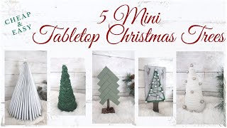 5 DIY TABLETOP CHRISTMAS TREES * Dollar Tree Mini Christmas Trees * Cheap And Easy * BlondieNextDoor