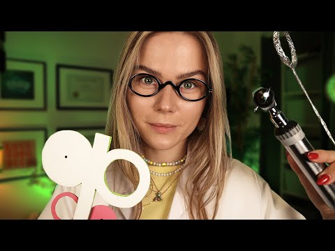 Fastest ASMR Medical Combo (Eye Exam, Ear Exam & Cleaning,  Cranial Nerve Exam, Therapist, Scalp C)