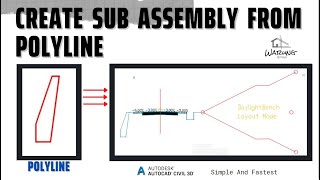 CREATE A SUB ASSEMBLY FROM POLYLINE