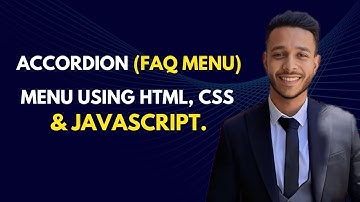 Accordion (FAQ menu) Menu Using Html, Css and JavaScript.