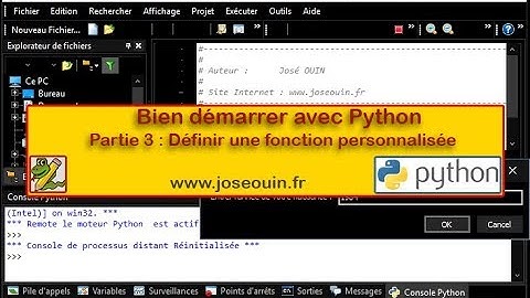 Bien démarrer avec Python - Partie 3 : Définir une fonction personnalisée