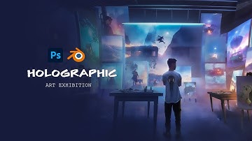 Creating HOLOGRAPHIC effect in Photoshop + Blender | Speed Art | Photo Manipulation