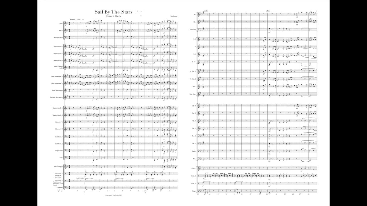 Sail By The Stars - Concert March for Wind Band - Grade 2.5