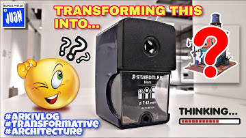 Transforming a Pencil Sharpening into a building | Watercolor Rendering | Arki Vlog #Transformative