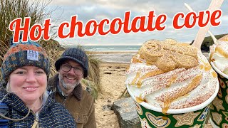 BEST Beach Hot Chocolate in Cornwall, our favourite Christmas walk