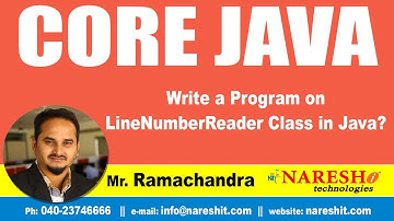 Write a Program on LineNumberReader Class in Java? | Core Java Tutorial | by Mr.Ramachandra