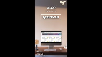 Day 19 of 6 lakh challenge with Quantman - Algo Trading English Language 15 November 2022