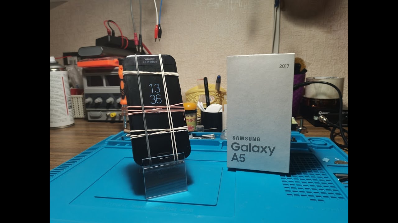 Замена аккумулятора Samsung A5 2017 - YouTube