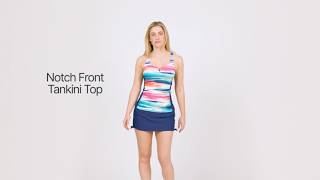 Women's Notch Front Tankini Top