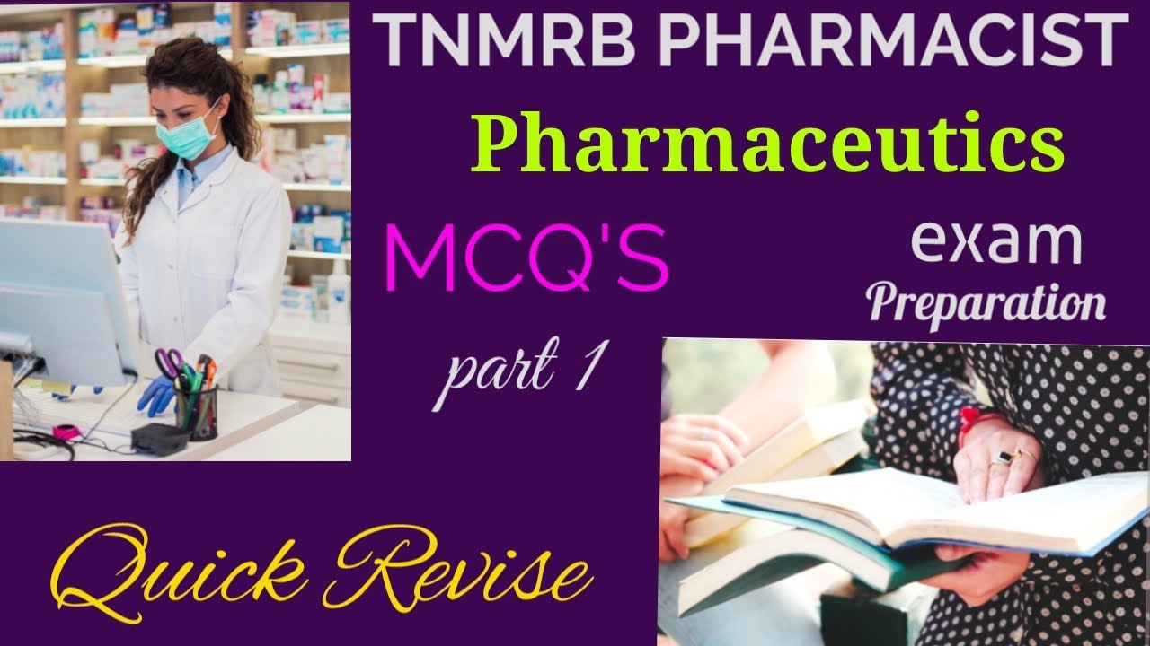 Pharmaceutics Important MCQ'sTnmrb pharmacist exam model Questions pharmacist exam preparation