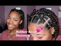 Rubber Band Hairstyle w/ Twists Tutorial