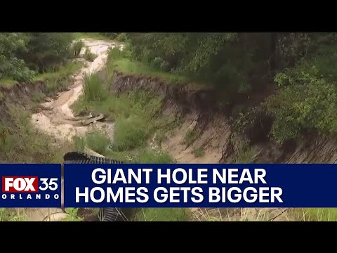 DeLand residents worry they're losing land to massive growing hole