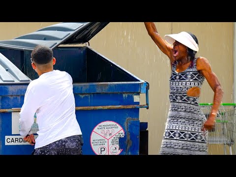 Blind Man Garbage Water Prank!