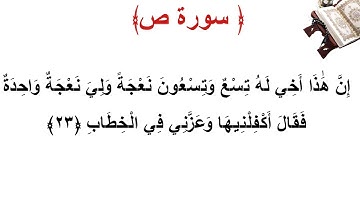 سورة ص الأية 23