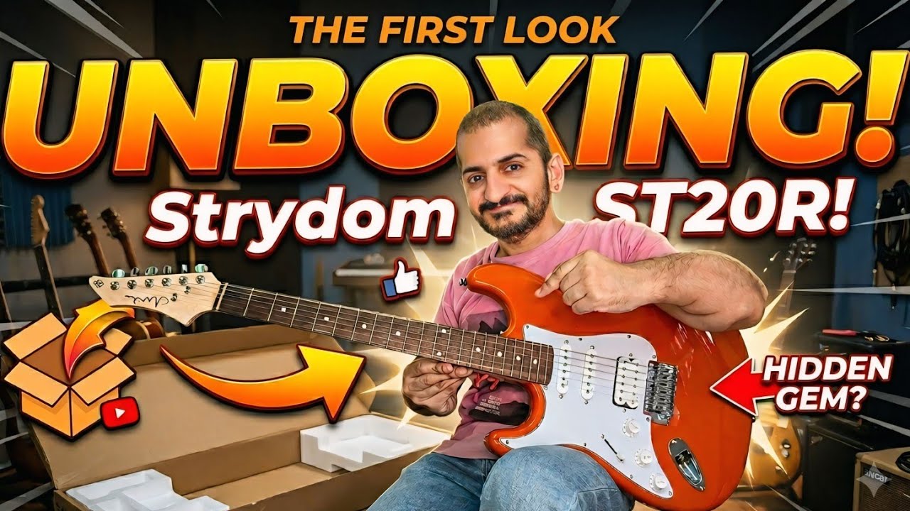 Strydom ST20R Lava Pop Electric Guitar Unboxing | First Look & Accessories Strydom ST20R Lava Pop Electric Guitar Unboxing | First Look & Accessories