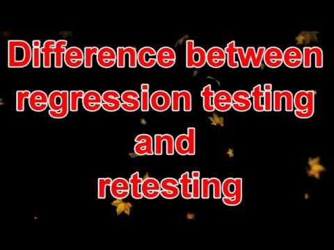 Difference between regression testing and retesting - YouTube
