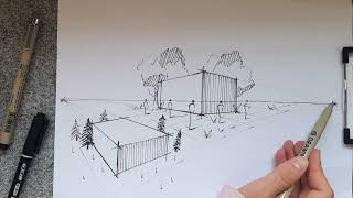 3 small sketches..It will teach you 3 different types of perspective by Architectural sketches 29,652 views 7 months ago 4 minutes, 29 seconds