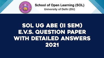 Environmental Science Assignment Answer | DU SOL BA HONS. 2nd SEMESTER EVS ASSIGNMENT SOLVED