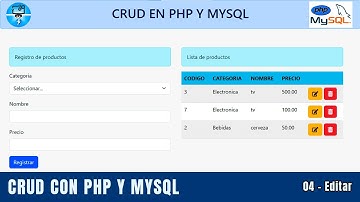 Como hacer un CRUD EN PHP Y MYSQL | BOOTSTRAP - MVC #04 - Editar