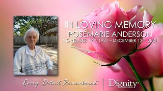 Rosemarie Anderson Memorial Gravesite Service 12/27/21