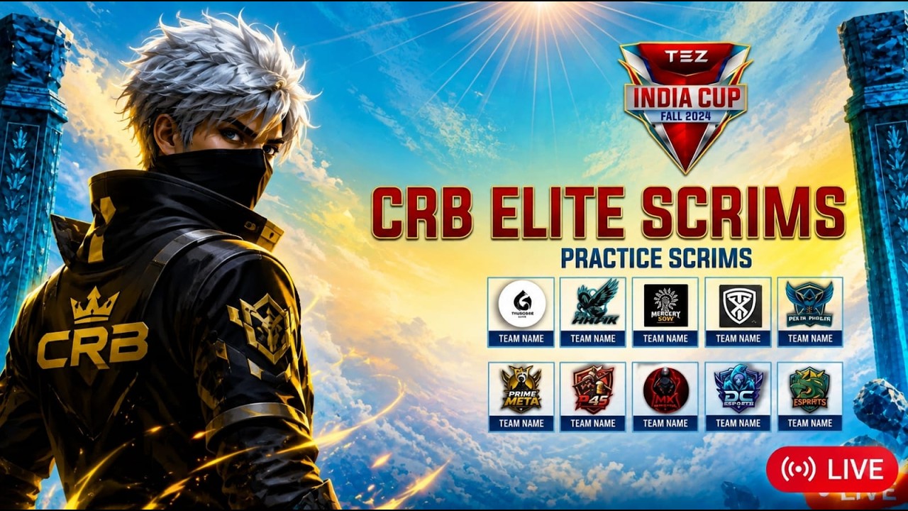 LIVE🔴 CRB ELITE SCRIMS 👉🔥Practice Scrims | Free Fire MAXFREE FIRE TURNAMENT dally live stream